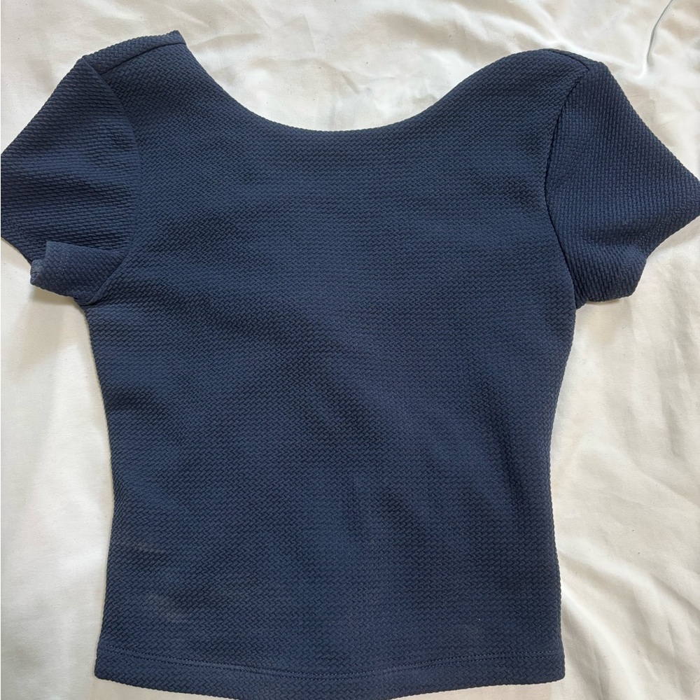 Dynamite Navy Short Sleeve Top